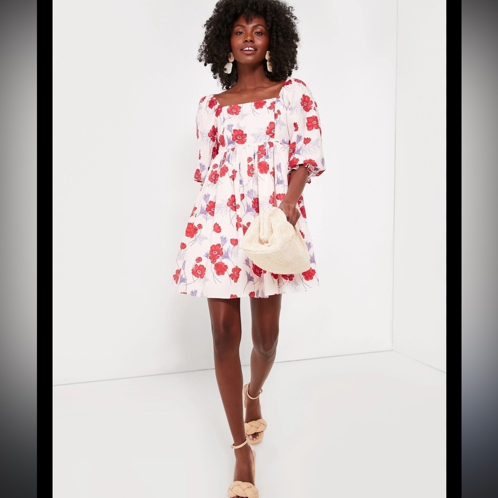 NWT Hyacinth House By Tuckernuck Square Neck Veronica Floral Cotton Dress large - Picture 2 of 10